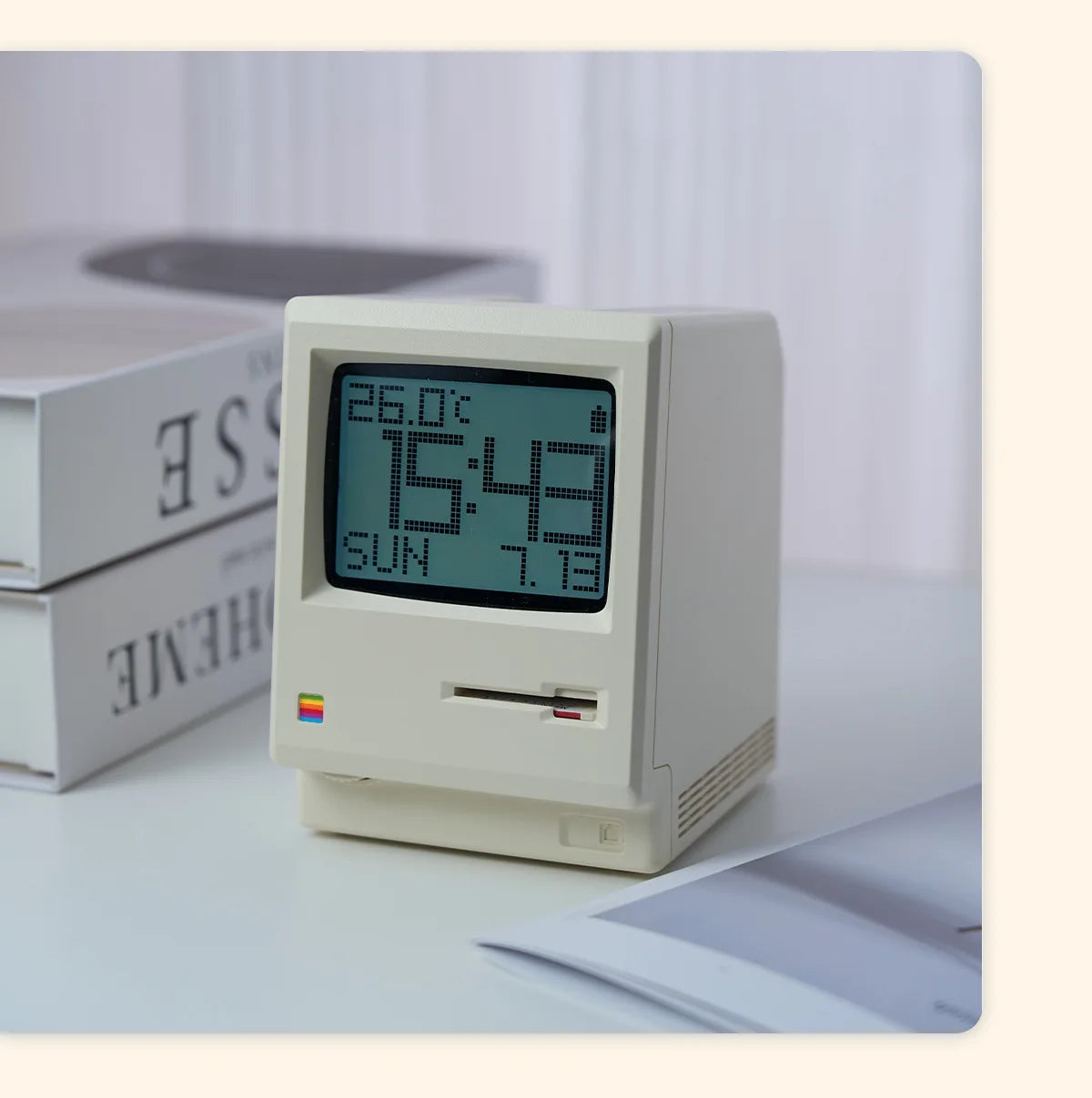Maclock Retro Clock Creativity Alarm Clock Artifact Desktop Decor Computer Keyboard Accessories Student Specific Wake Up Gift