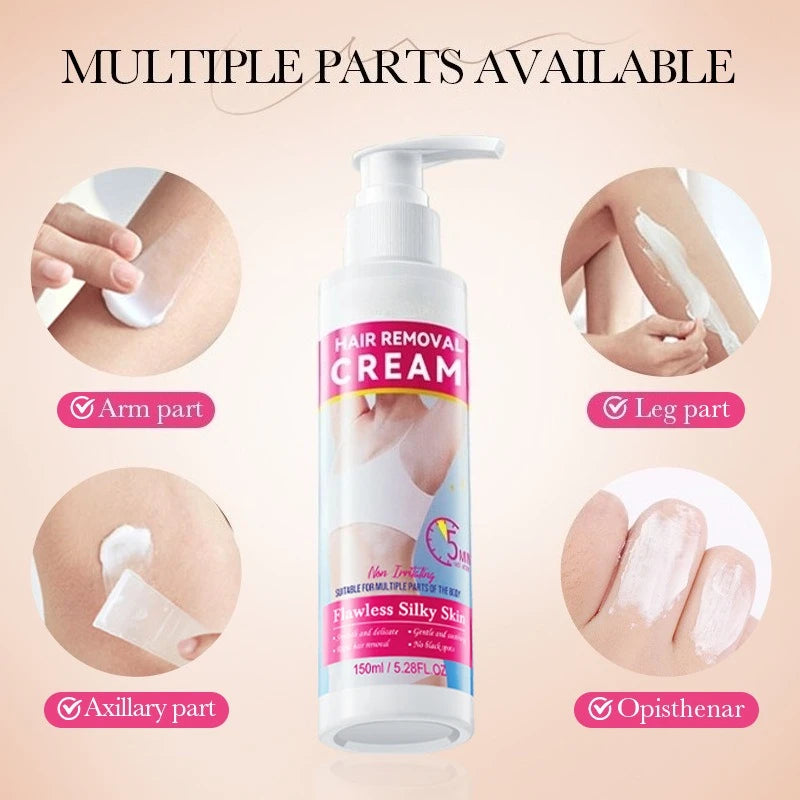 Men's and women's hair removal cream does not irritate the armpits. Smooth hair removal cream 150ml