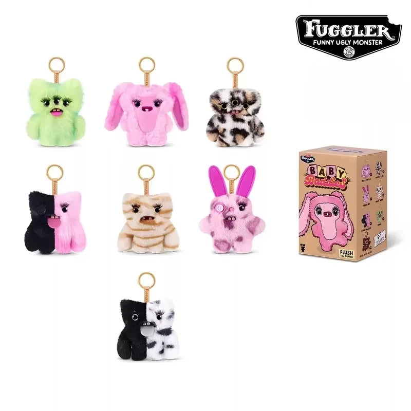 New Fuggler Baby Baddies Series Blind Box Soft Funny Ugly Monster Cute Keychain Backpack Decor Accessory Collectible Toy Gift