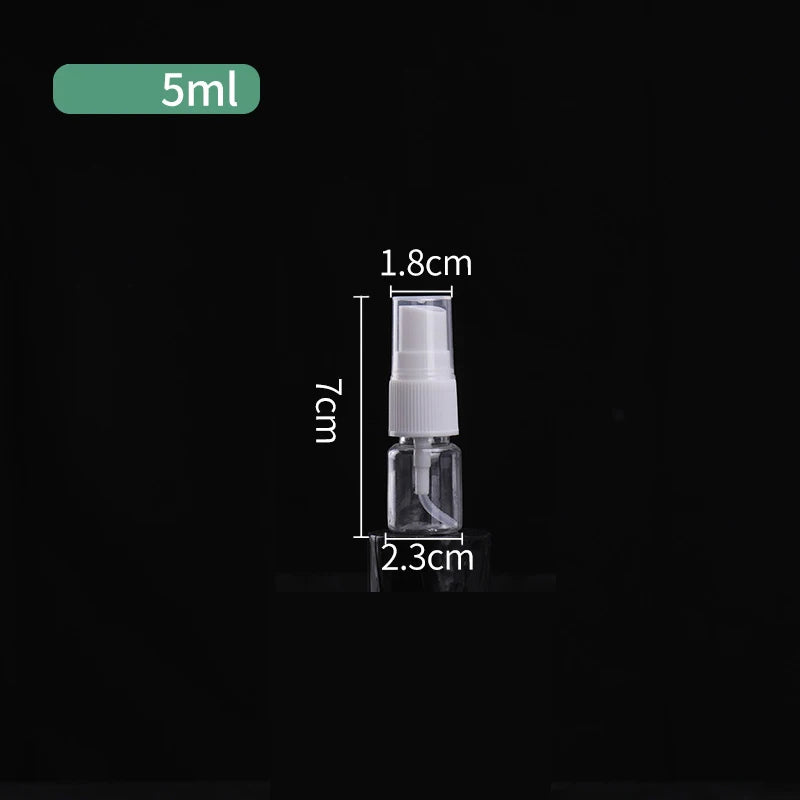 1PC Bottle Clear Plastic Empty Spray Bottle Portable Refillable Perfume Clear Sample Dispenser Small Spray Bottle