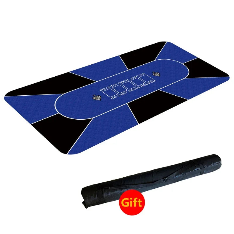 1.2*0.6m Hold'Em Texas Poker Mat Black Jack Baccarat Dice Durable Rubber Home Gaming Desk Pad