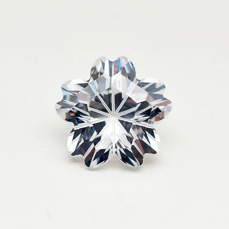 5A Pink White Colors Pentagon Sakura Cut Cut Cubic Zirconia Loose Gemstones for Jewerly Making