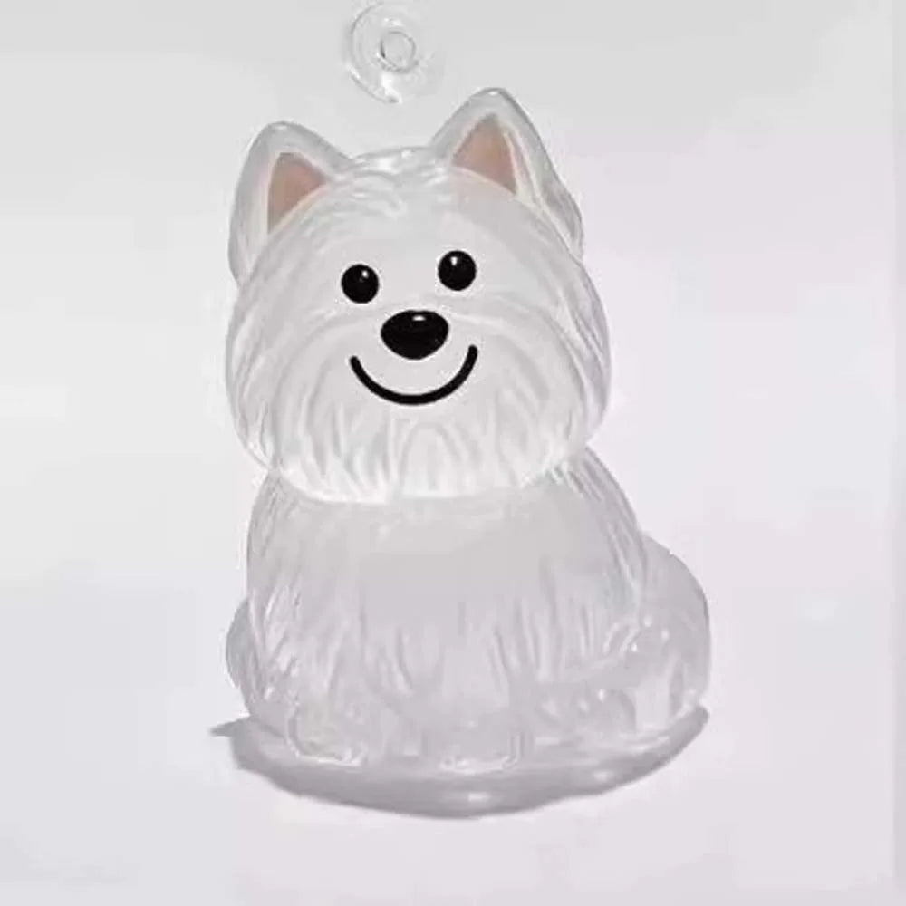 Dog Shape Dog Hair Storage Box Hair Grooming DIY Handmade Pet Hair Keychain Transparent Keyring Puppy Pendants Pet lovers