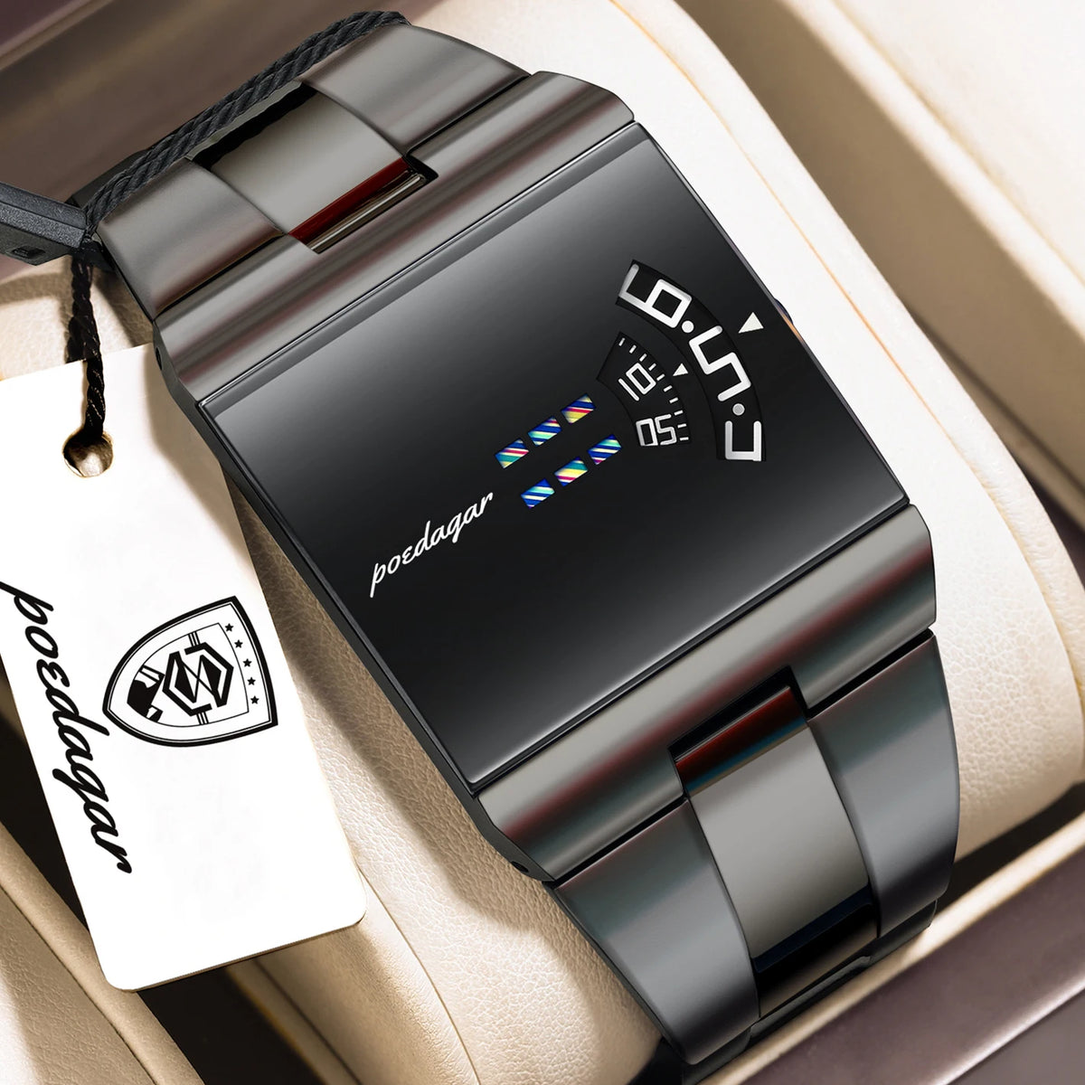 POEDAGAR Original Business Men Clock Stainless Steel Waterproof Elegant Man Wristwatch Quartz Casual Fashion Men's Watches Reloj