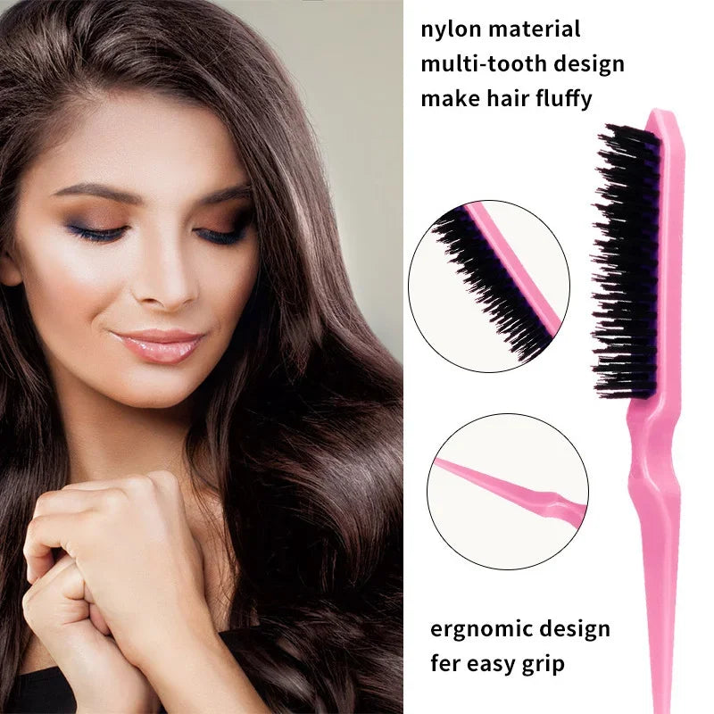 10Pcs Hair Styling Comb Set Rat Tail Edge Brush Braid Loop Tool Household Salon Hair Grooming Accessory