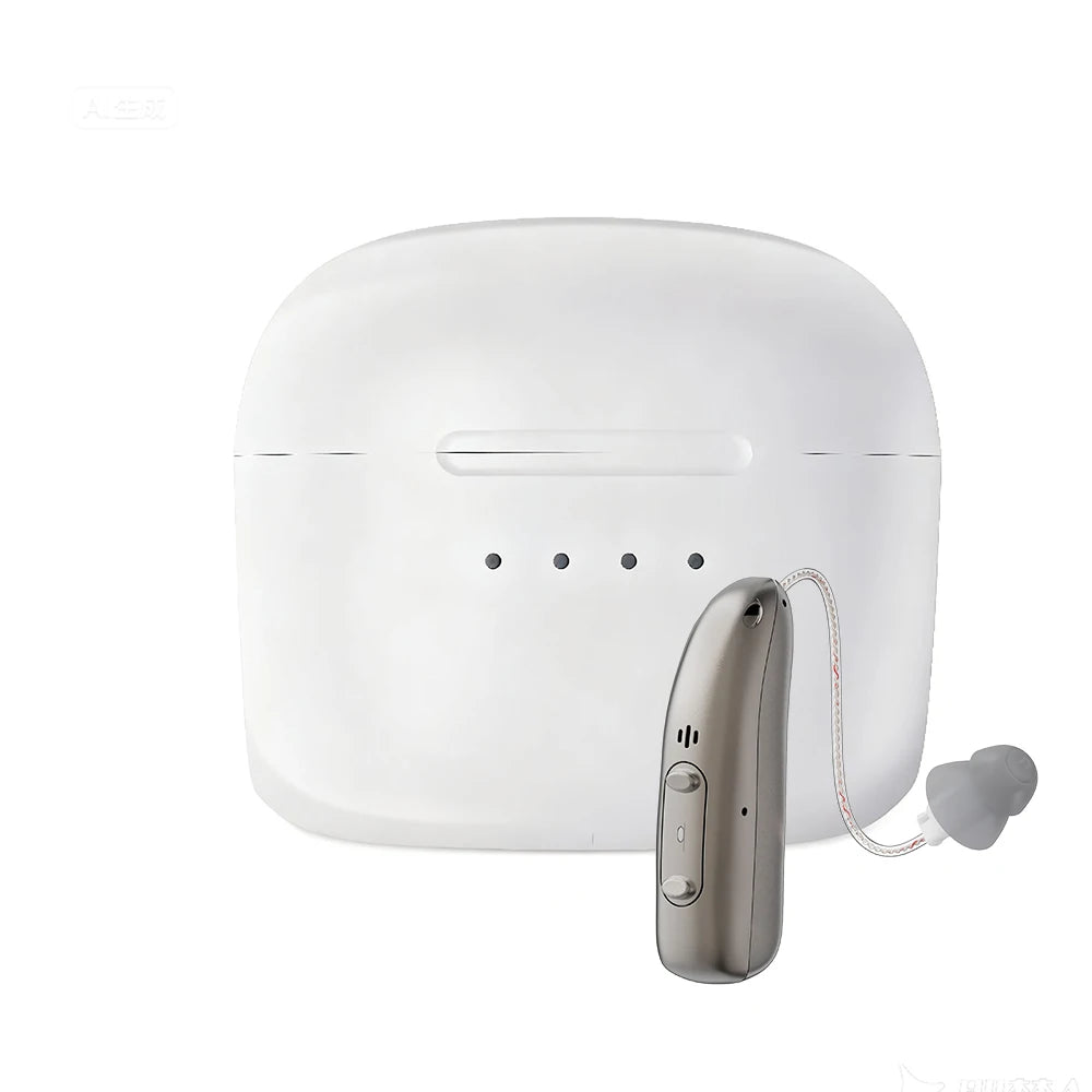 Mirasing Hearing Aids，Bluetooth RIC Hearing Aid - 2025 Rechargeable BTE with Noise Cancelling & Charging Case