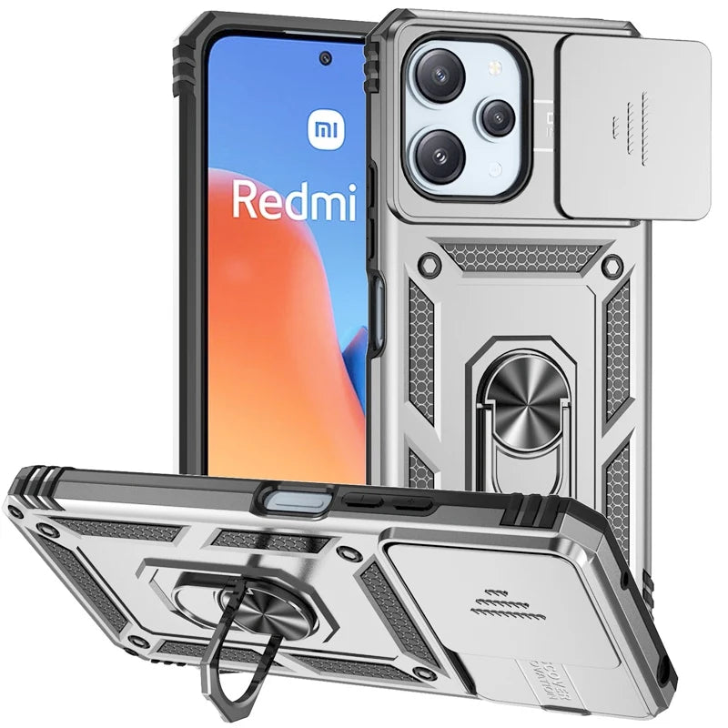 Slide Lens Protect Funda For Redmi 12 12C 10 10C 13C Note 12 Pro Shockproof Armor Case For Xiaomi Mi 13T 12T 11T Pro Back Cover