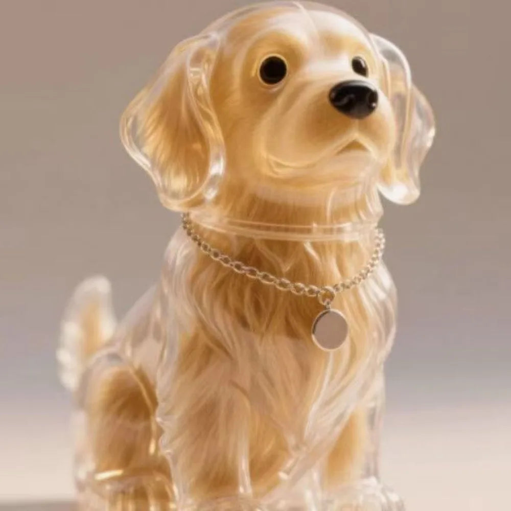 Dog Shape Dog Hair Storage Box Hair Grooming DIY Handmade Pet Hair Keychain Transparent Keyring Puppy Pendants Pet lovers