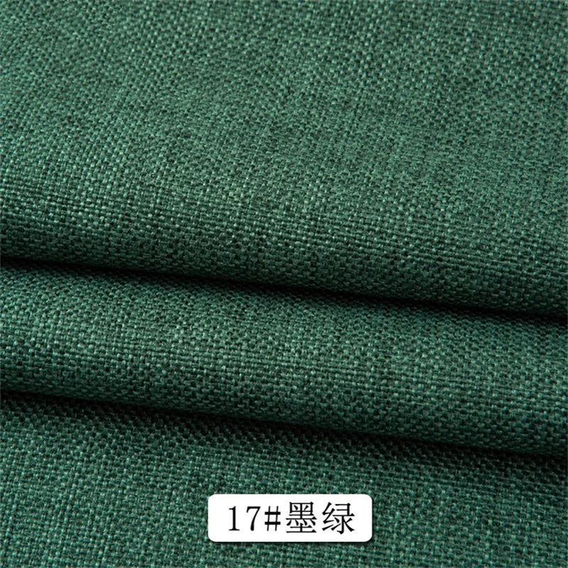 150 Cm Wide Home Textile Cotton Linen Style Sofa Fabric Solid Color Thickened Linen Coarse Cloth DIY Tablecloth Fabric 400 G / M