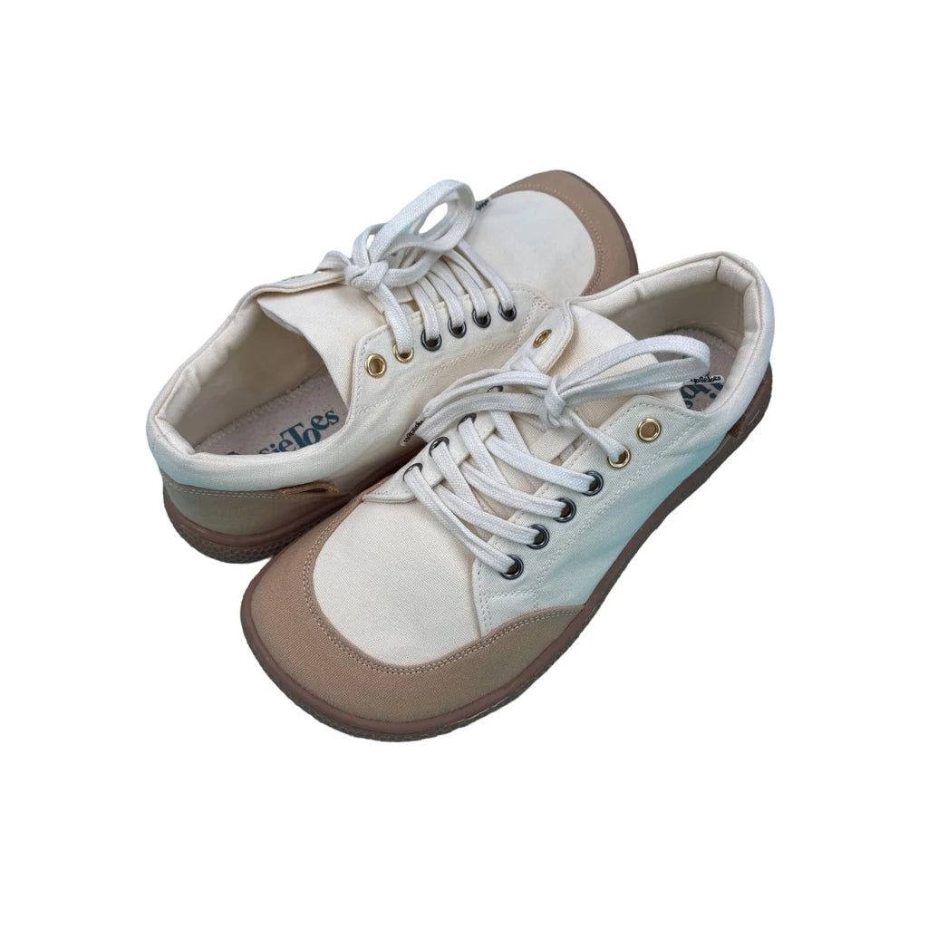 Tipsietoes Barefoot 2025 Canvas Sneaker For Women Men Flat Soft Zero Drop Sole Wider Toe Box Flexible Light Weight