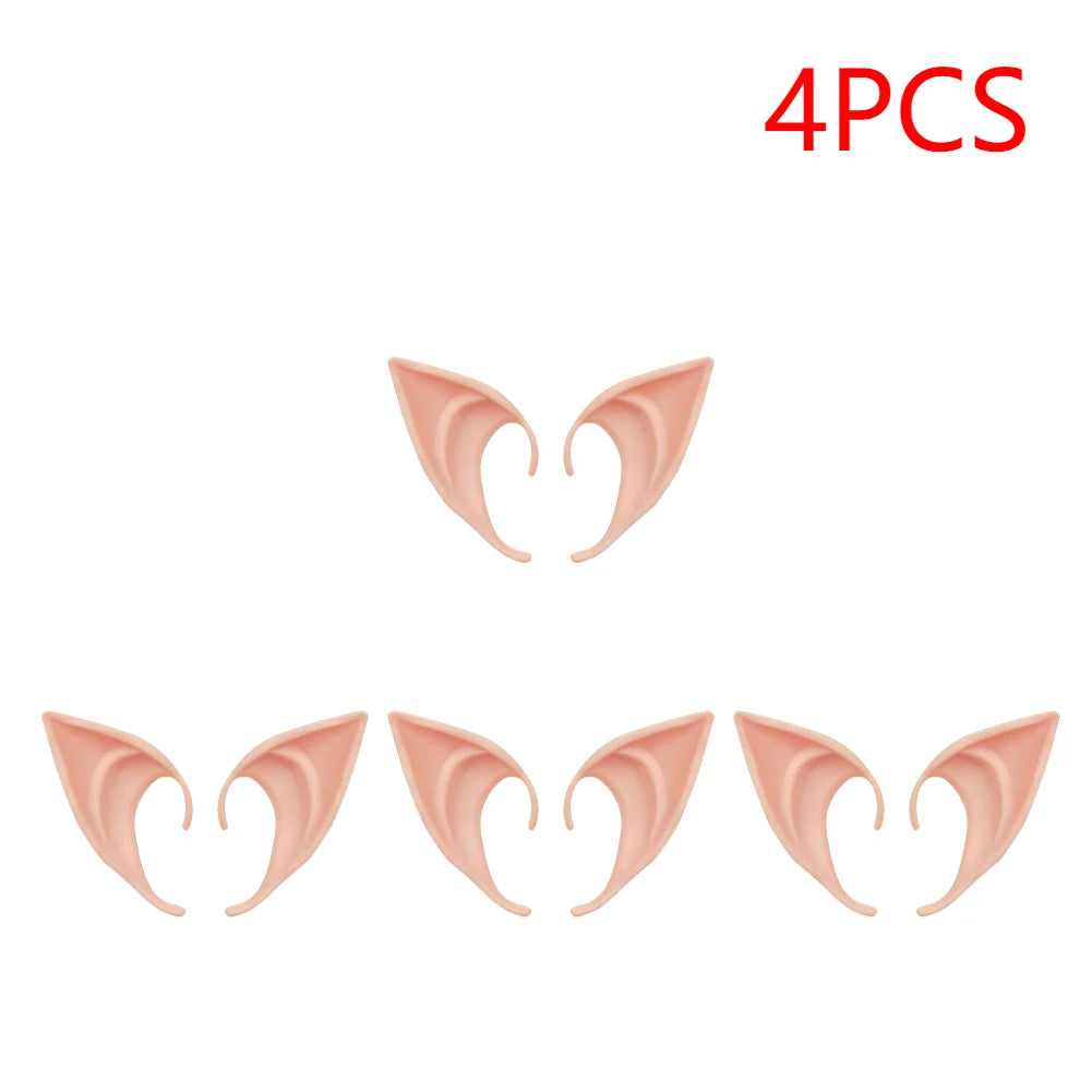 1-20pair Mysterious Angel Elf Ears Artificial Latex Ears for Halloween Decor Fairy Cosplay Costume Masquerade Accessories