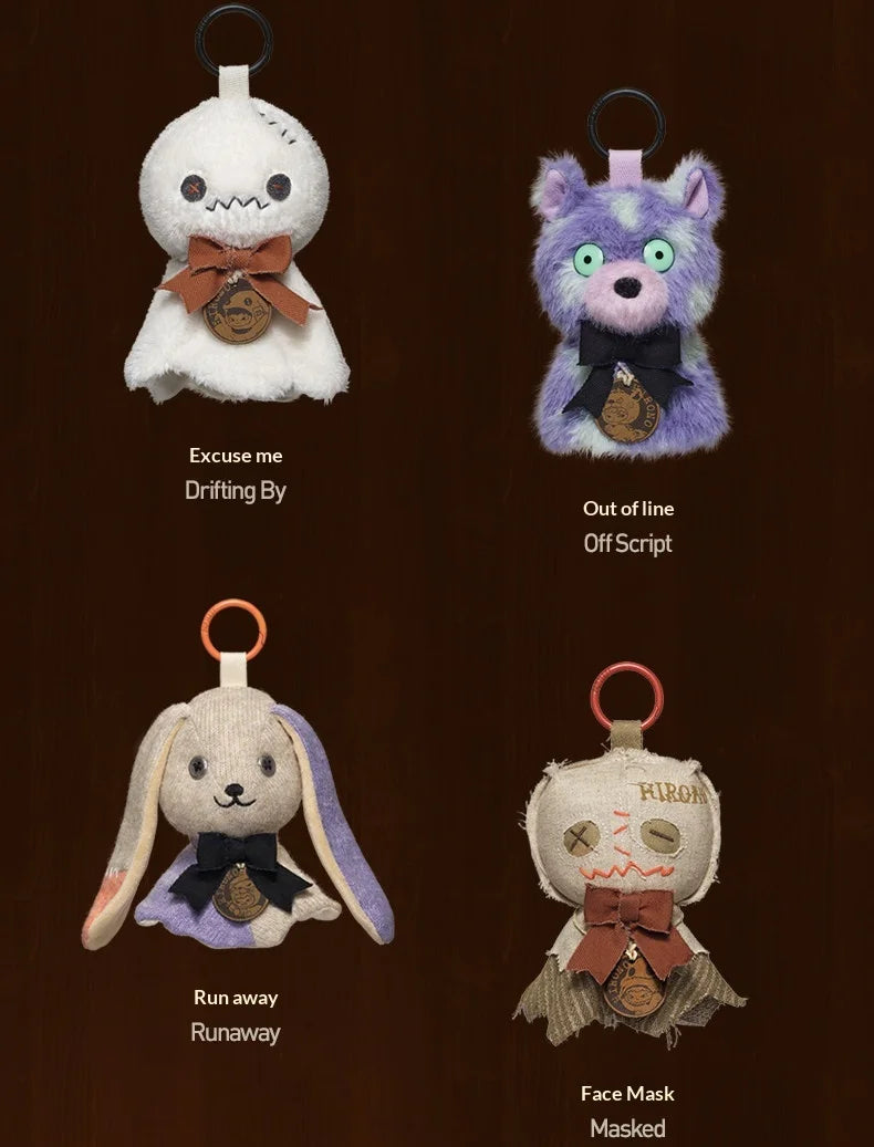 Genuine POP MART Hirono Dark Scene Series Blind Box Cute Night Light Hanging Ornament Bag Car Pendant Home Decor Halloween Gift