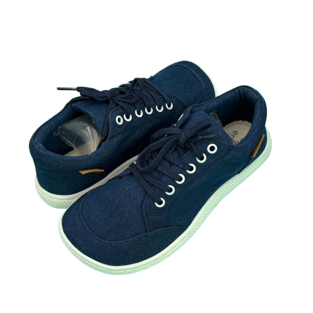 Tipsietoes Barefoot 2025 Canvas Sneaker For Women Men Flat Soft Zero Drop Sole Wider Toe Box Flexible Light Weight