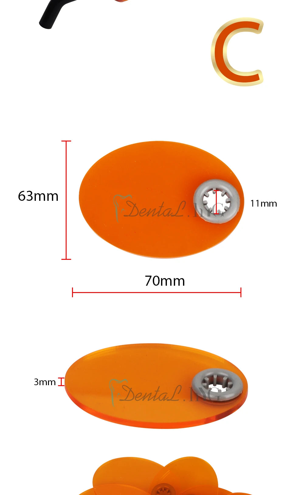 1pc Dental Curing Lamp Replacement Shield Plate Shade Board Light Hood