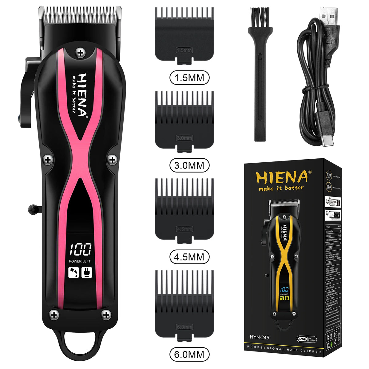 Newest Electric Hair Clipper Rechargeable Men's Electric Shaver Hair Trimmer Professional Barber Cordless Hair Cutting Machine