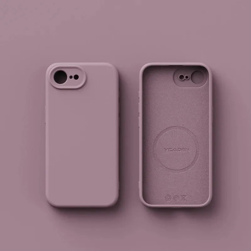 For Magsafe Case For iPhone 17E Liquid Silicone Magnetic Shockproof Solid Colour Matte Soft Cover For iPhone 17 E 17e Bumper