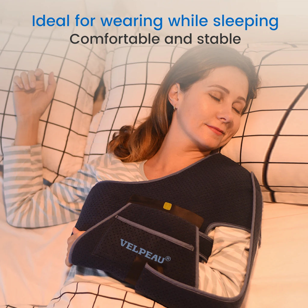 VELPEAU Breathable Shoulder Sling for Arm Fracture Dislocation and Rotator Cuff Tear, Shoulder Immobilizer for Both Arms