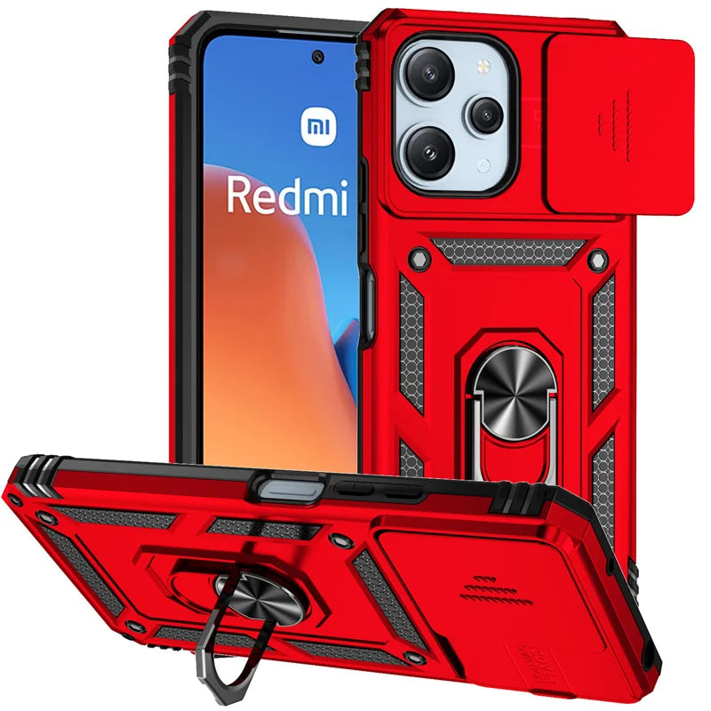 Slide Lens Protect Funda For Redmi 12 12C 10 10C 13C Note 12 Pro Shockproof Armor Case For Xiaomi Mi 13T 12T 11T Pro Back Cover