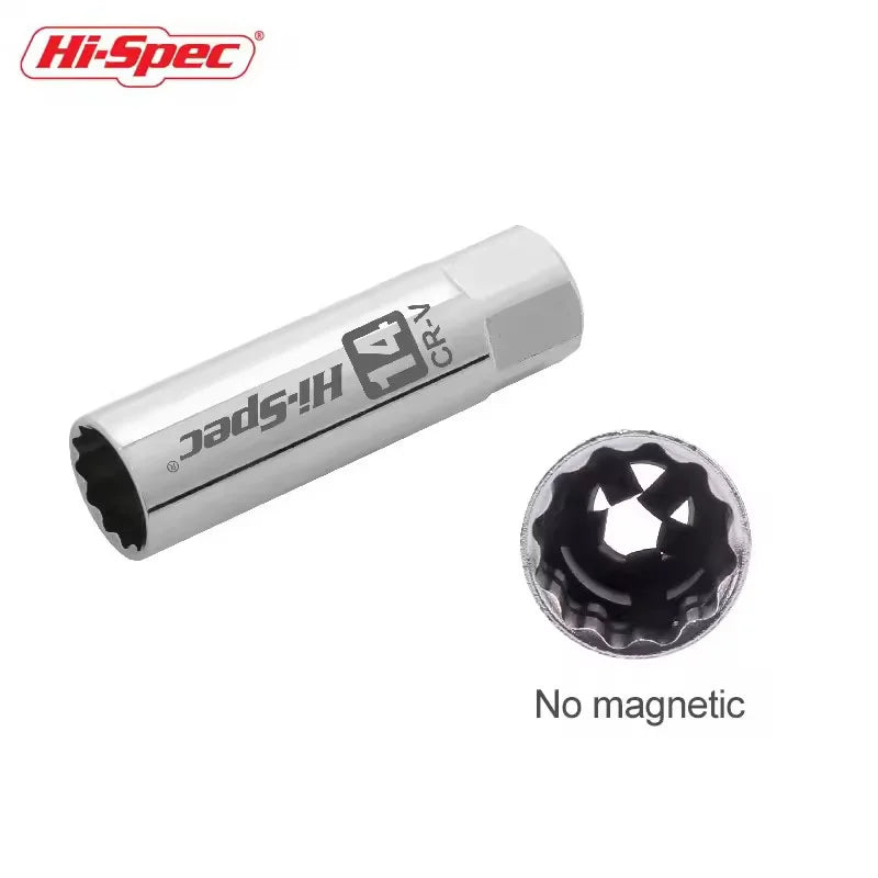 Hi-Spec Car Spark Plug Socket Universal Wrench 14/16/21mm Install Replace Repair Kit Magnetic Spark Plug Removal For Car Repair