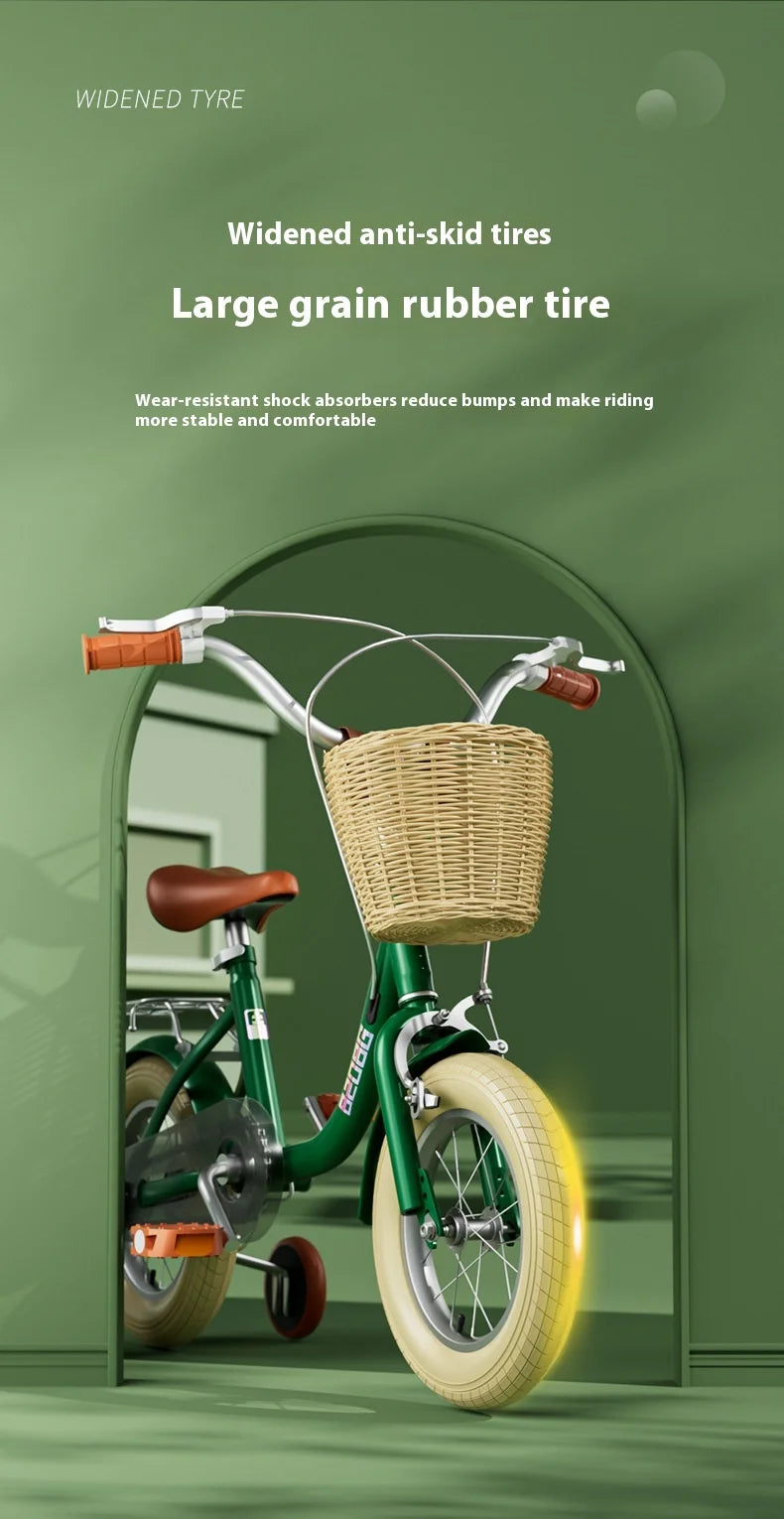 Children's bicycle with auxiliary wheels 12-14-16-18-20 inches