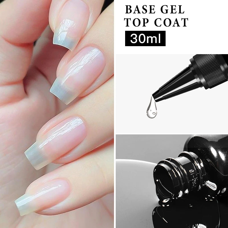 2/3pcs 30ml No Wipe Top Coat Base Coat Matte Top Coat Gel Nail Polish Set Shine Finish Long Lasting Nail Art Functional Gel DIY
