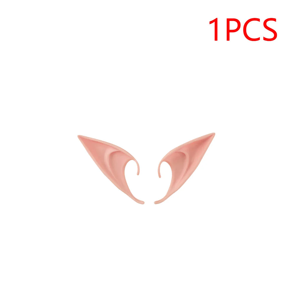 1-20pair Mysterious Angel Elf Ears Artificial Latex Ears for Halloween Decor Fairy Cosplay Costume Masquerade Accessories