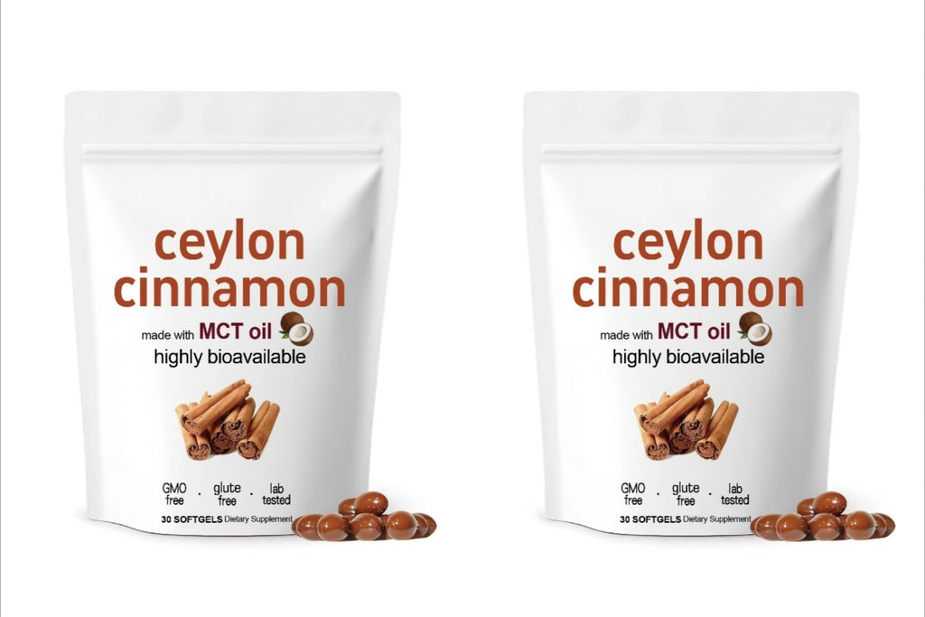 Ceylon Cinnamon Softgels with MCT Oil Daily Wellness Support Highly Bioavailable 30 Softgels
