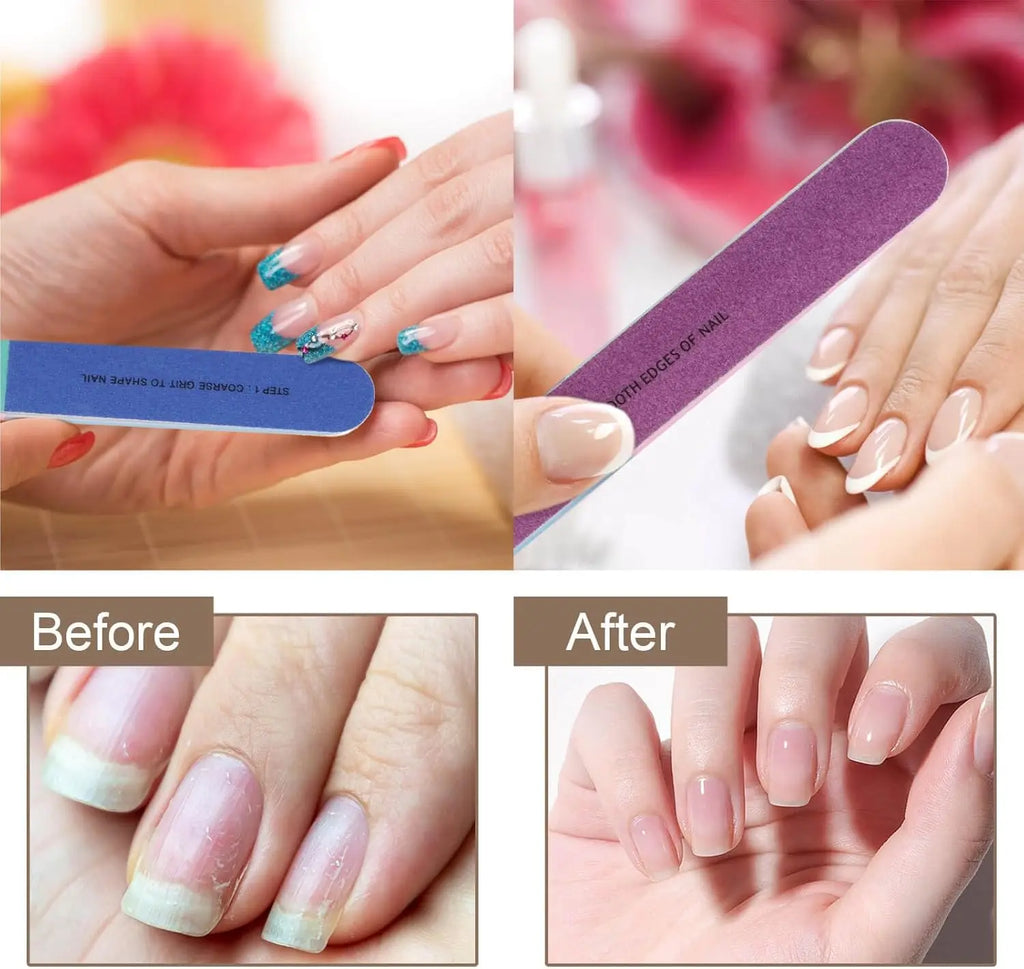 1/5Pcs Nail File Seven Sided Polishing Tools Manicure Pedicure Professional Files Nail Art Sanding Buffer Block Nail Tools