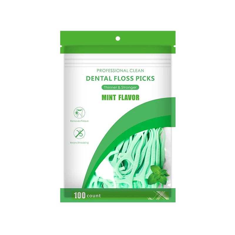 100PCS MINT DENTAL FLOSS FRESH MOUTH Cleaning Tools Floss Set Clean Between Teeth Toothpicks Boxed Dental Floss Picks