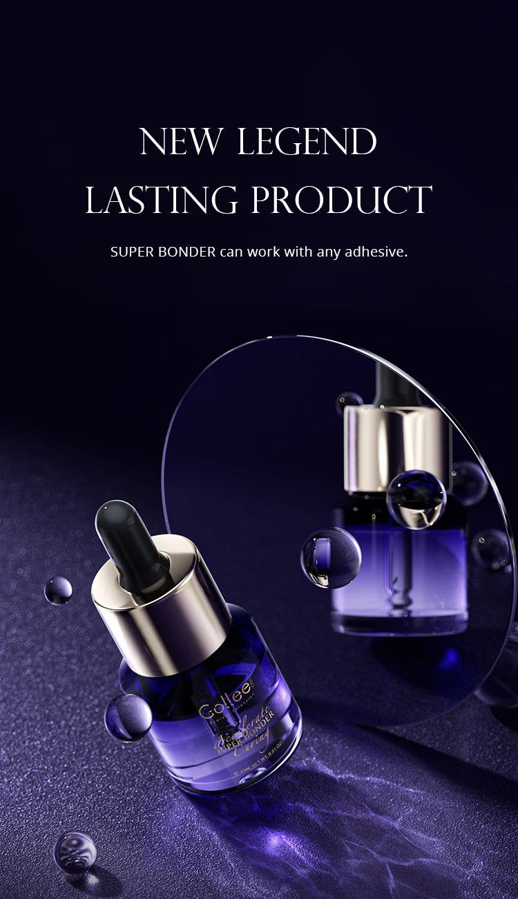 Gollee Eyelash Extensions Glue 15ml Lash Cleansing Primer Super Bonding Lasting Accelerated Curing Lash Extension Primer Makeup