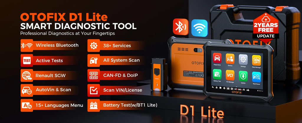 OTOFIX D1 Lite Automotive OBD2 Scanner 2 Year Update BiDirectional Control All System Diagnostic Scan Tool FCA SGW CAN FD & DoIP