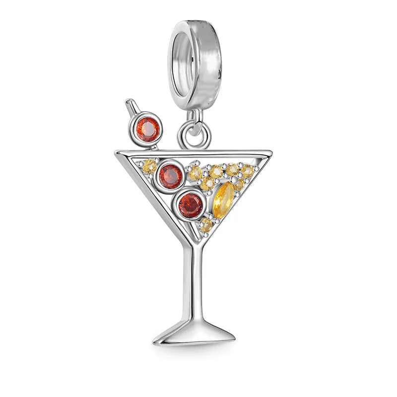 Hot Selling 925 Silver Cup,Coffee Cup,Beer,Bead Pendant Suitable European Original Bracelet DIY Accessories,Exquisite Jewelry ﻿