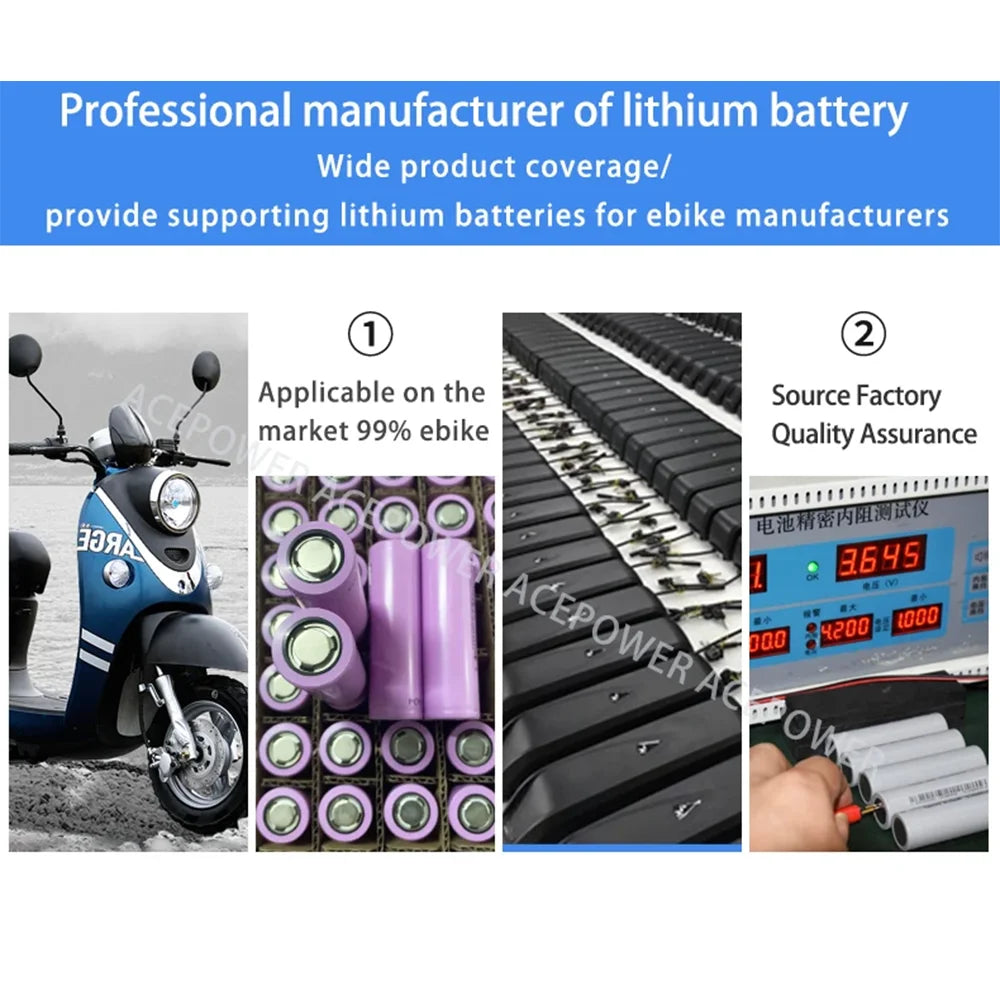 For Lectri XP Step Thru 2.0 3.0 Ebike Battery 48V 10.4Ah 12.8Ah 14Ah Battery for Electric XP Step-Thru 2.0 3.0 Replace Battery