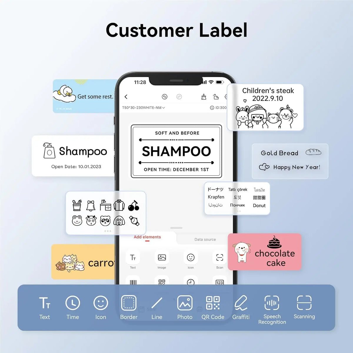 Niimbot Thermal Label for B21/B3S/B1 Printer Waterproof Label Business Shipping Address Labeling Replacement with Self-Adhesive