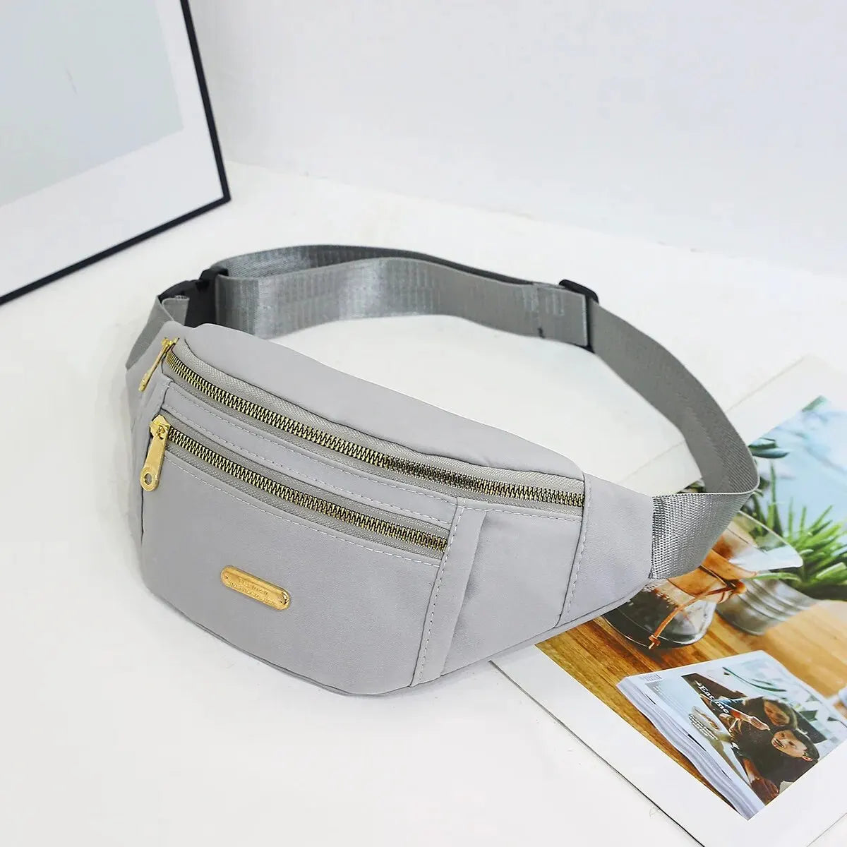 Women Sports Waist Bag Multi-Layer Fanny Pack Phone Essentials for Outdoor Activities Crossbody Purse Sports Chest Bag