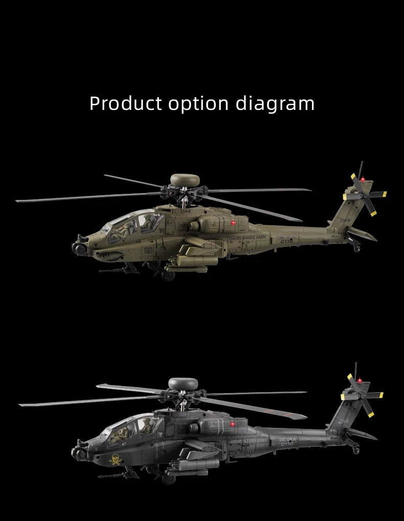 2026 New RC ERA C170 AH-64 Apache 1:48 Auto Stabilized Helicopter