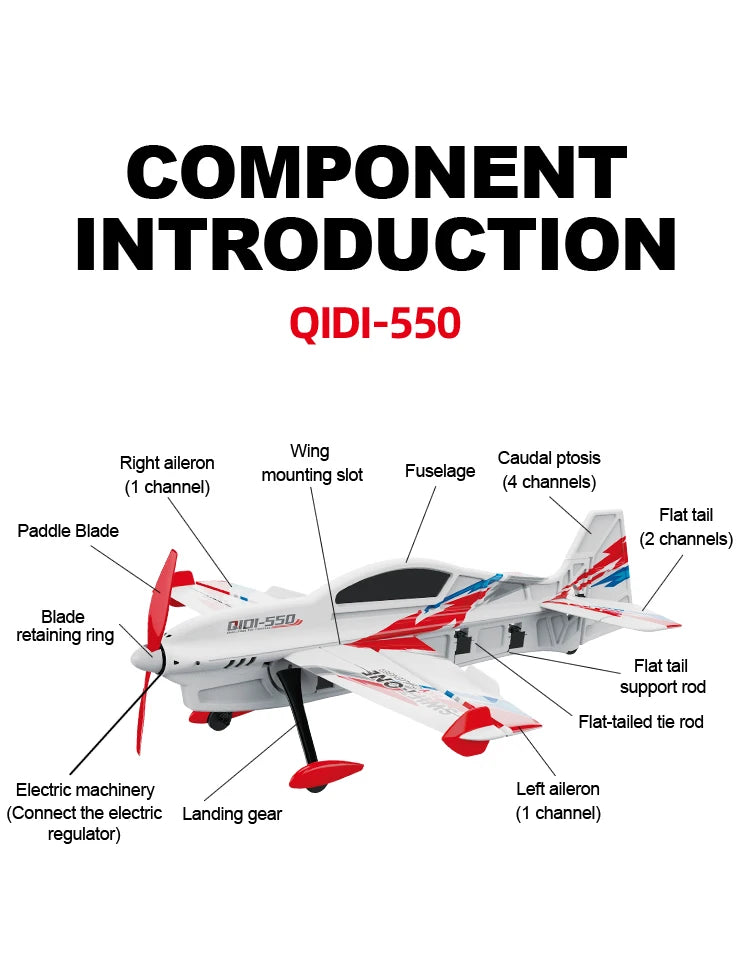 3D Stunt Glider RC Plane Brushless Motor 2.4G Remote Control Aircraft EPP Foam Flight Airplane Toys US Shipping
