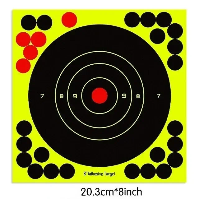 10PCS  Shooting Targets Stickers Reactive Splatter Adhesive Sticker Paper Gun Shoot Training Accessories 8Inch