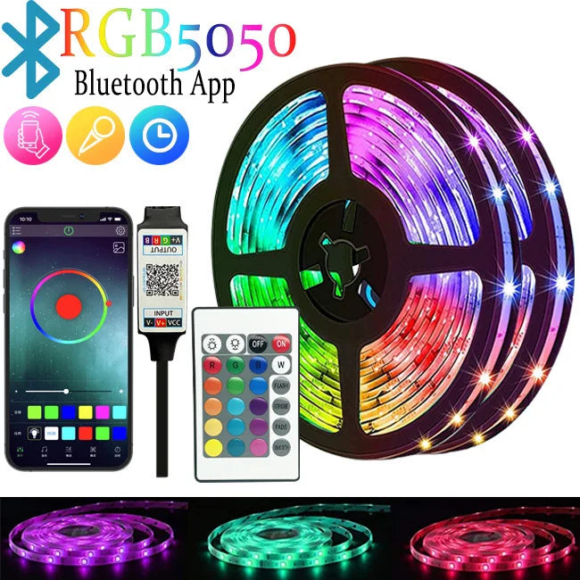 LED Strip Lights RGB 3535, 5V 1M-30M, 16 Million Colors, RGB, LED Strip Lighting Music Sync, Color Changing for Party Home