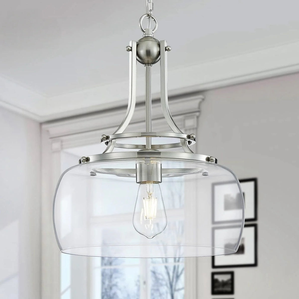 American Retro Glass Led Pendant Light Home Decoration Living Room Dining Room Bedroom Bar Counter Corridor Lighting Fixtures