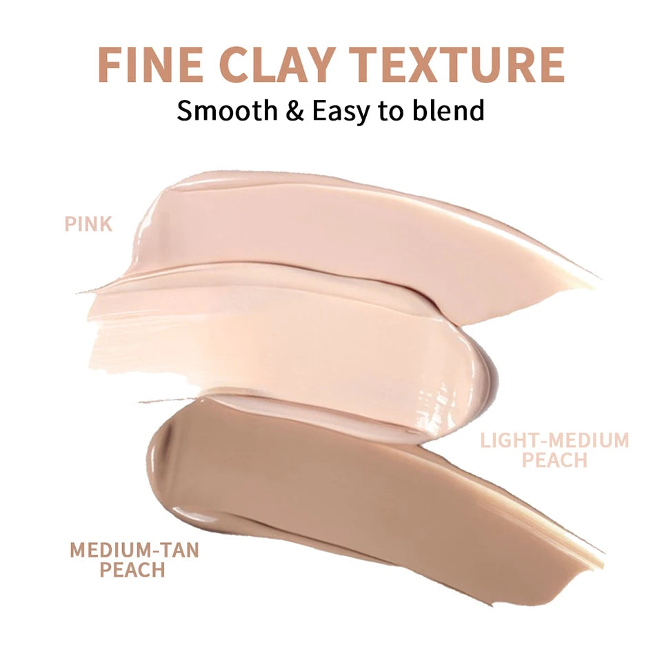 Eye Concealer Corrector With Brush Moisturizing Natural Foundation Long Lasting Waterproof Cover Dark Circles Under Eye Makeup