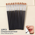 12-Piece Professional Lip Makeup Brush Set - Soft and Precise for Shaping Lips. Multi-Functional Beginner Beauty Tools.