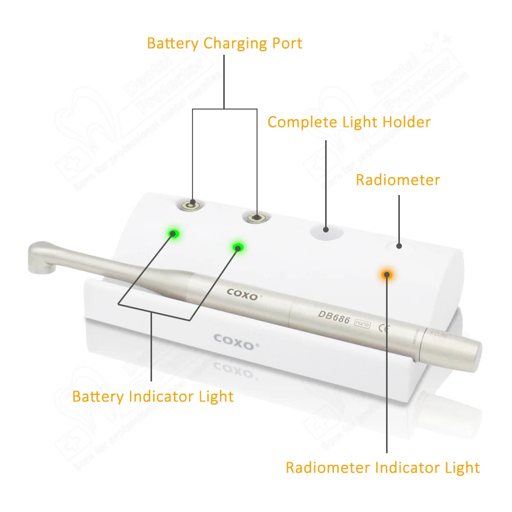 COXO Db686 Nano Led Wireless Curing Lamps Photopolymerization Curing Light Lamp Dental Equipment Dental Curing Light