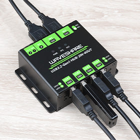 Industrial Grade USB HUB Extending 4* USB 3.2 Ports Switchable Dual Hosts Multi Protections