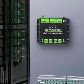 Industrial Grade USB HUB Extending 4* USB 3.2 Ports Switchable Dual Hosts Multi Protections