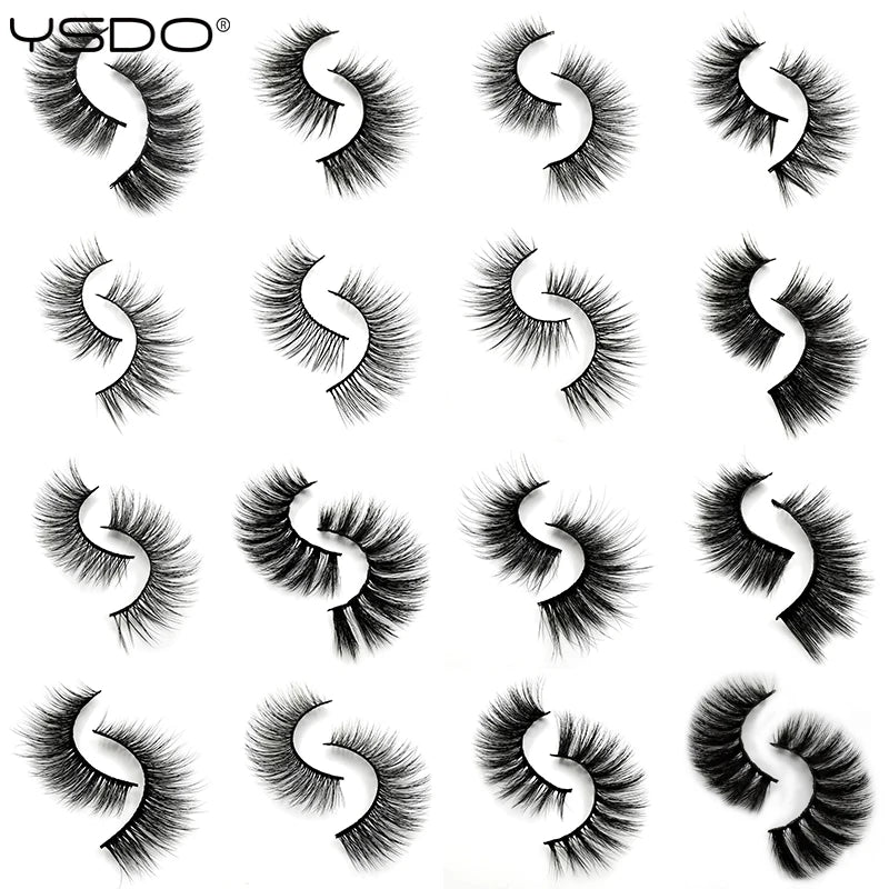 5 Pairs Mink EyeLashes 3D False Lashes Winged Thick Makeup Eye Lash Dramatic Lashes Natural Volume Soft Fake Eye Lashes G800