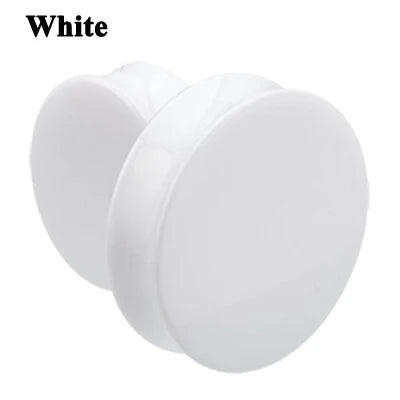 Pair 3-50mm Acrylic Solid Ear plug White&Black Earing Large Big Tunnel Size Stretcher Saddle Flesh Tunnel Expander Body jewelry